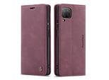Custodia Huawei P40 Lite, Custodia In Finto Cuoio Retrò, Tasche Per Carte, Chiusura Magnetica, Custodia Con Funzione Stand Per Huawei P40 Lite Rosso
