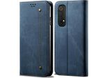 Oppo Realme 7 Case, Custodia In Pelle A Portafoglio Con Chiusura Magnetica E Custodia Con Funzione Stand Per Oppo Realme 7 Blue