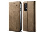 Oppo Realme 7 Case, Custodia In Pelle A Portafoglio Con Chiusura Magnetica E Custodia Con Funzione Stand Per Oppo Realme 7 Khaki