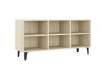 Mobile Tv Con Gambe In Metallo Rovere Sonoma 103,5X30X50 Cm