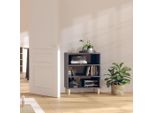 Vidaxl Credenza Grigio Lucido 57X35X70 Cm Materiale A Base Di Legno