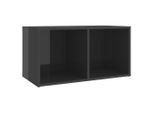 Mobile Tv Grigio Lucido 72X35X36,5 Cm Materiale A Base Di Legno