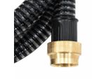 Vidaxl Tubo Di Aspirazione Con Raccordi In Ottone Nero 1,1" 7 M Pvc"