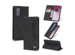 Custodia Retrò In Finto Cuoio Per Samsung Galaxy S20 Fe / S20 Fe 5G Custodia A Portafoglio Con Porta Carte E Supporto Nero