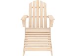 Vidaxl Sedia Da Giardino Adirondack Con Poggiapiedi In Abete Massiccio
