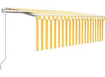 Tenda A Scomparsa Automatica Con Mantovana 4X3 M Giallo E Bianco