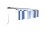 Tenda A Scomparsa Automatica Con Mantovana 4X3 M Blu E Bianca