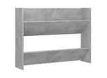 Vidaxl Scarpiera A Muro Grigio Cemento 80X18X60 Cm Materiale Legno