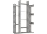 Libreria Grigio Cemento 86X25,5X140 Cm Materiale A Base Di Legno