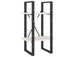 Vidaxl Libreria A 2 Ripiani Bianca 40X30X70 Cm In Legno Di Pino Massiccio
