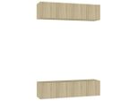 Mobili Tv 4 Pezzi Rovere Sonoma 60X30X30 Cm Materiale A Base Di Legno
