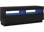 Mobile Tv Con Luci Led Nero 100X35X40 Cm
