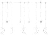 Vidaxl Fata Luci Stella E Luna Telecomando 138 Led Bianco Freddo