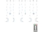 Vidaxl Fata Luci Stella E Luna Telecomando 345 Led Bianco Freddo