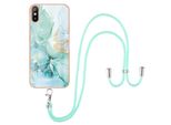 Custodia Con Cinturino Per Xiaomi Redmi 9A, Paraurti In Tpu Morbido, Custodia Protettiva, Con Cinturino Regolabile Verde