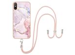 Custodia Con Cinturino Per Xiaomi Redmi 9A, Paraurti In Tpu Morbido, Custodia Protettiva, Con Cinturino Regolabile Rose Gold