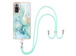Custodia Con Cinturino Per Xiaomi Redmi Note 10 Pro/10 Pro Max, Paraurti In Tpu Morbido, Custodia Protettiva, Con Cinturino Regolabile Verde