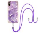Custodia Con Cinturino Per Xiaomi Redmi 9A, Paraurti In Tpu Morbido, Custodia Protettiva, Con Cinturino Regolabile Viola
