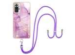 Custodia Con Cinturino Per Xiaomi Redmi Note 10 Pro/10 Pro Max, Paraurti In Tpu Morbido, Custodia Protettiva, Con Cinturino Regolabile Rosa