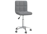 Vidaxl Sedia Da Ufficio Girevole In Tessuto Grigio Chiaro