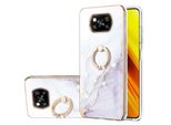 Custodia Marble Per Xiaomi Poco X3 Nfc / X3 Pro, Custodia Protettiva In Silicone Tpu Con Supporto Ad Anello Oro