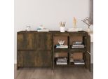 Vidaxl Credenze 2 Pz. Rovere Fumé 70X41X75 Cm Materiale A Base Di Legno