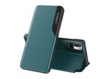 Custodia Flip Per Xiaomi Redmi Note 10 5G, Custodia In Finto Cuoio Con Finestra E Funzione Stand Verde