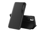 Custodia Flip Per Xiaomi Redmi Note 10 5G, Custodia In Finto Cuoio Con Finestra E Funzione Stand Nero