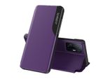 Custodia Flip Per Xiaomi Mi 11T / Mi 11T Pro, Custodia In Finto Cuoio Con Finestra E Funzione Stand Viola