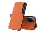 Custodia Flip Per Xiaomi Mi 11T / Mi 11T Pro, Custodia In Finto Cuoio Con Finestra E Funzione Stand Arancione