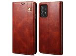 Custodia Per Samsung Galaxy A53 5G, Custodia In Pelle Flip Wallet Con Funzione Stand Rosso