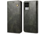 Custodia Per Xiaomi Redmi K50, Portafoglio In Pelle Flip Case Con Funzione Stand Verde
