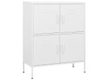 Vidaxl Armadio Bianco 80X35X101,5 Cm In Acciaio