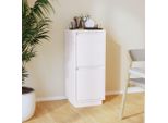 Vidaxl Credenza Bianca 31,5X34X75 Cm In Legno Di Pino Massiccio