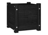 Vidaxl Fioriera Nera 31X31X31 Cm In Legno Di Pino Massiccio