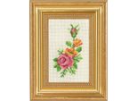 Set Per Punto Croce Permin "Rose E Fiori Gialli"", Schema Per Il Conteggio, 9X14Cm, 13-1135"