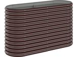 Vidaxl Letto Rialzato In Acciaio Verniciato A Polvere 114X40X68 Cm Marrone