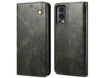 Custodia Per Oneplus Nord 2 5G, Custodia In Pelle Flip Wallet Con Funzione Stand Verde
