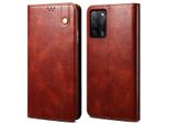Custodia Per Oppo A55 5G, Portafoglio In Pelle Flip Case Con Funzione Stand Rosso
