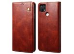 Custodia Per Oppo A35, Portafoglio In Pelle Flip Case Con Funzione Di Stand Rosso