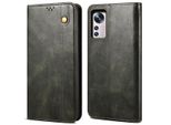 Custodia Per Xiaomi 12, Custodia In Pelle Flip Wallet Con Funzione Stand Verde