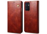 Custodia Per Oneplus 9RT 5G, Custodia In Pelle Flip Wallet Con Funzione Stand Rosso