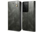 Custodia Per Samsung Galaxy S22 Ultra 5G, Custodia In Pelle Flip Wallet Con Funzione Stand Verde