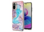 Custodia Per Xiaomi Redmi Note 10 4G / Note 10S, Custodia In Silicone Tpu Antiurto A Fantasia, Blu