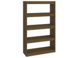 Libreria/Divisorio Marrone Miele 80X30X135,5 Cm In Legno Di Pino
