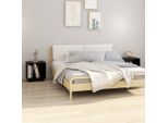 Comodini 2 Pezzi Neri 40X30X40 Cm In Legno Di Pino Massiccio