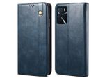 Custodia Per Oppo A16, Portafoglio In Pelle Flip Case Con Funzione Stand Blu