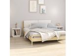 Comodini 2 Pz. Bianco 40X30X40 Cm In Legno Di Pino Massiccio