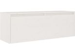 Vidaxl Armadio A Muro Bianco 100X30X35 Cm In Legno Di Pino Massiccio
