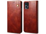 Custodia Per Oppo Reno7 Pro 5G, Custodia In Pelle Flip Wallet Con Funzione Stand Rosso
